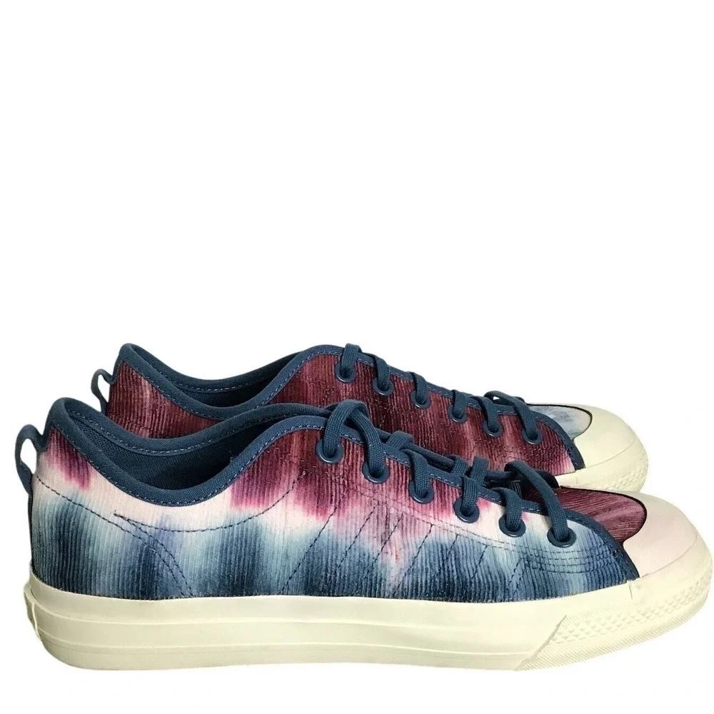 Adidas Nizza Corduroy Tie Dye‎ Low Top Sneakers Women Sz 7 Blue Pink White
